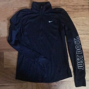 Black Nike longlseeve half-zip